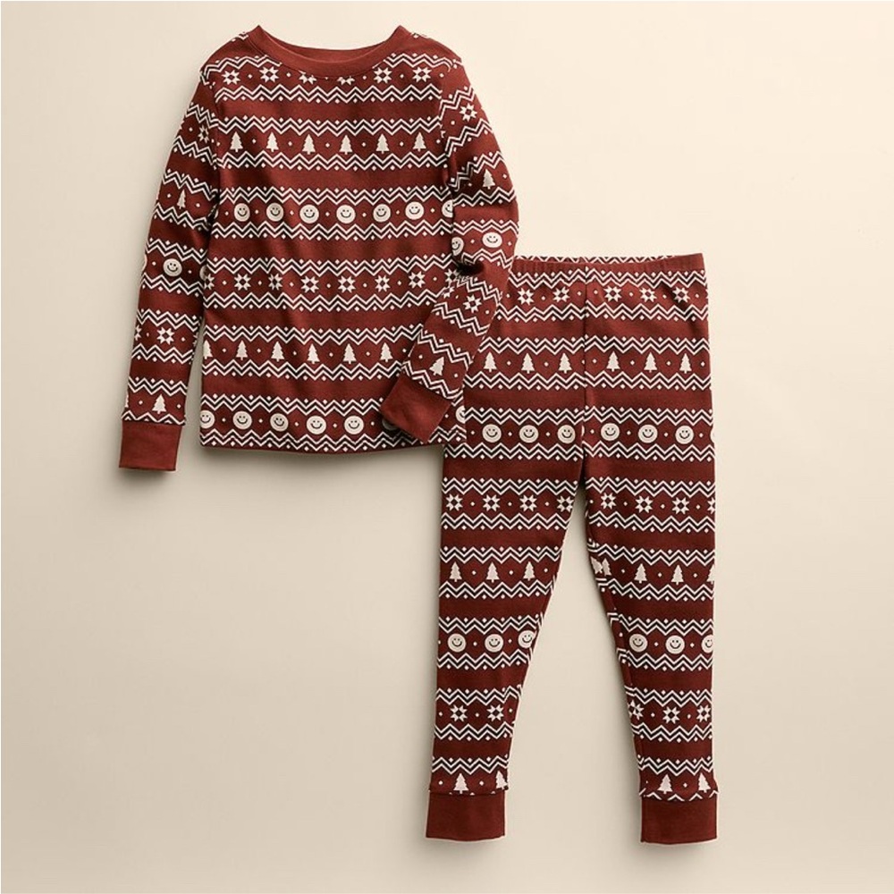 Little Co by Lauren Conrad Unisex Organic Cotton Blend Festive Pajama Set
